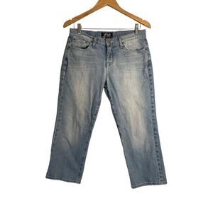 Lucky Brand by Gene Montesano Women's Classic Rider Crop Denim Jeans Size 8 Blue